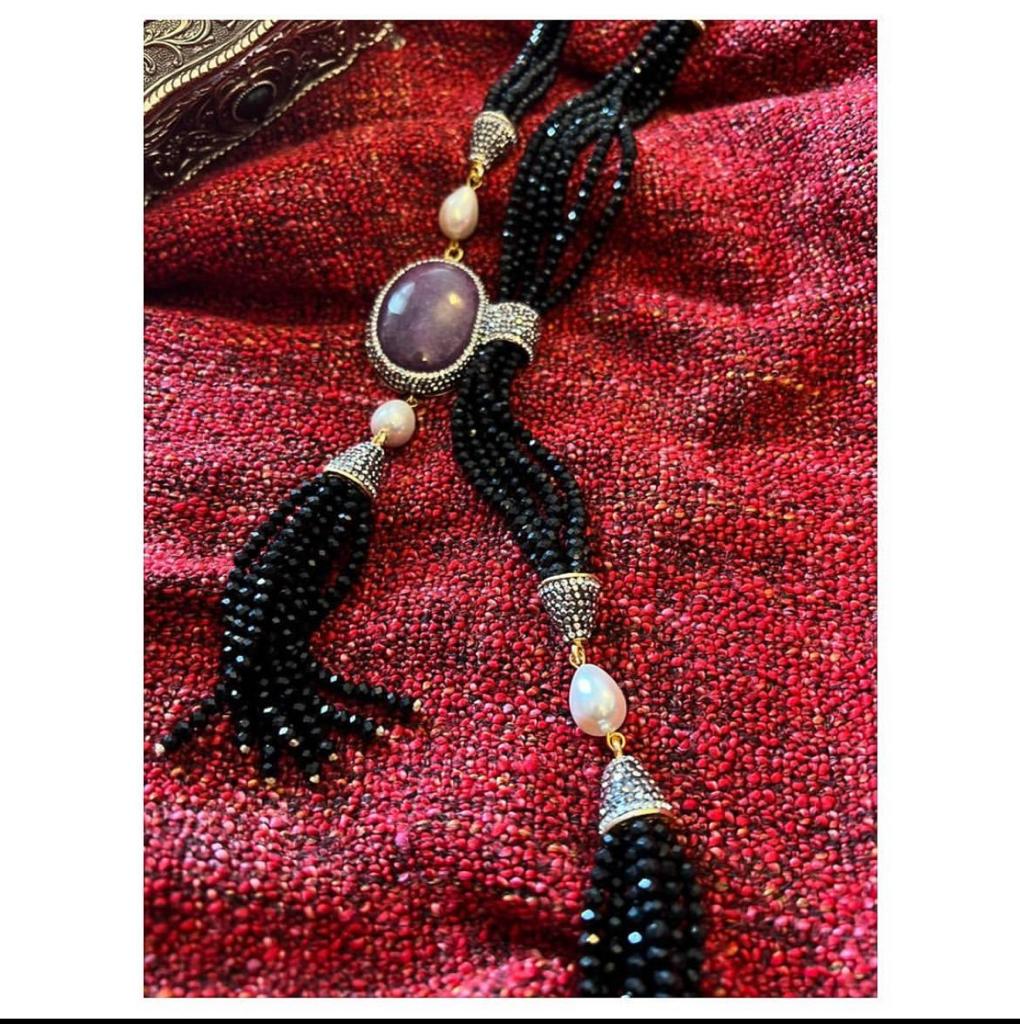 Purple Stone Maala