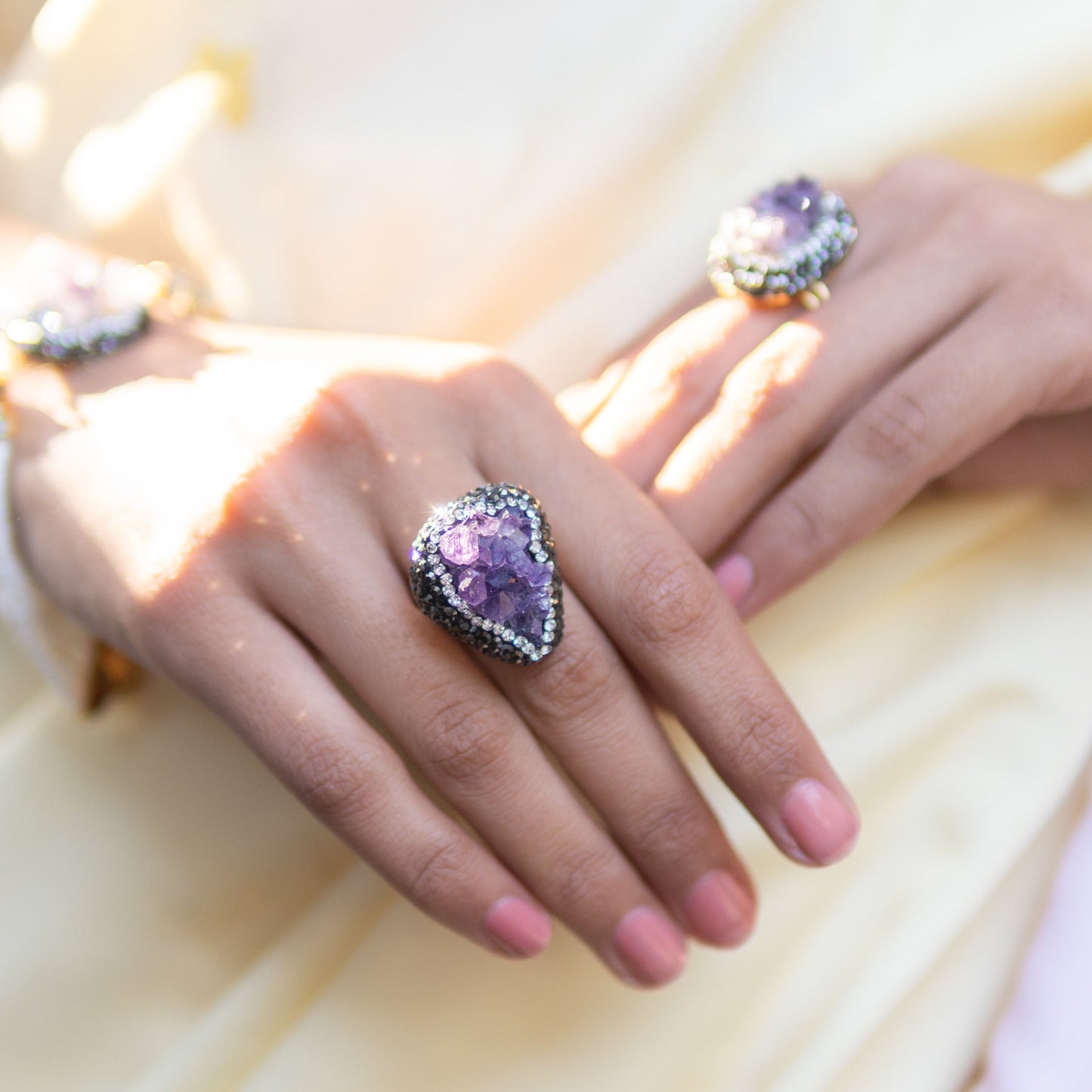 Amythest Whisper Rings