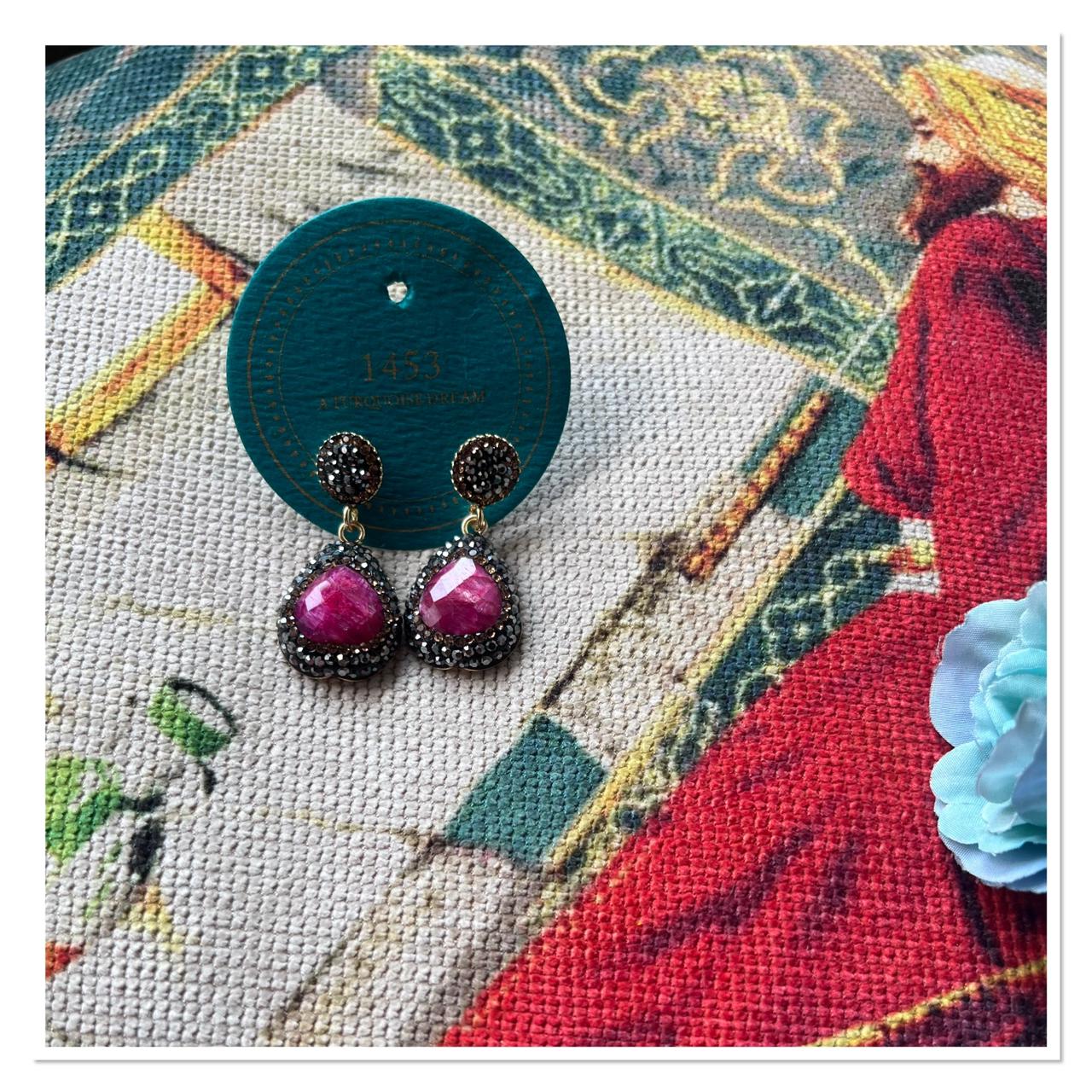 Drop Stone Earrings