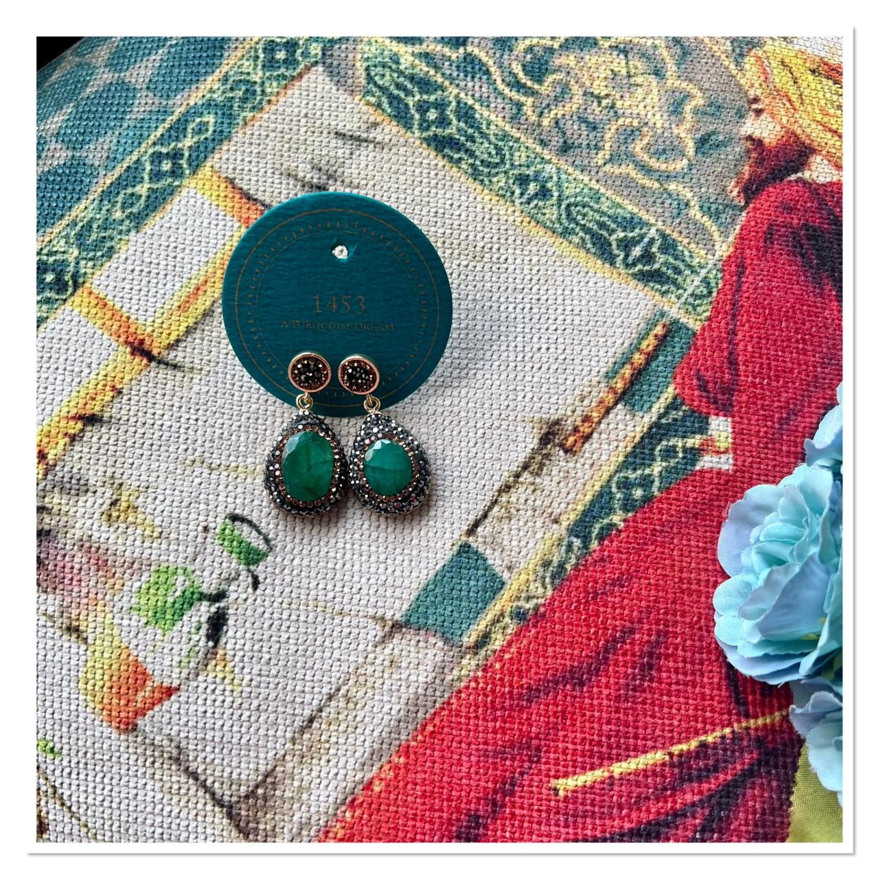 Drop Stone Earrings